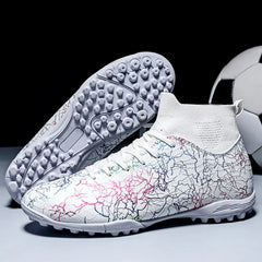 Men’s High-Top Soccer Shoes – Turf Training Anti-Slip Cleats