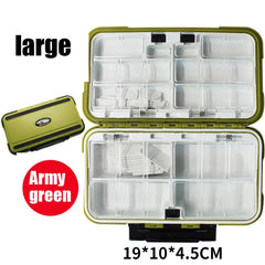 Waterproof Double-Sided Fishing Tackle Box – Multifunctional Hook & Bait Storage Organizer