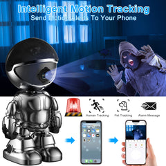 WESECUU 3MP WiFi Robot Camera – 1080P Indoor Security Cam with Auto Tracking