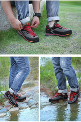 Men’s Waterproof Hiking Shoes – Anti-Collision Outdoor Climbing & Casual Sneakers