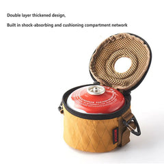 Camping Gas Can Protective Cover – Cotton Linen Anti-Fall Fuel Cylinder Storage Sleeve