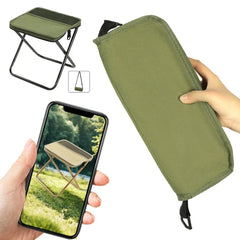 Foldable Backpack Stool – Portable Outdoor Fishing & Camping Chair with Storage Bag