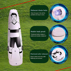 175CM Soccer Inflatable Training Dummy – Portable Football Practice Mannequin for Goalkeeper & Defender Drills