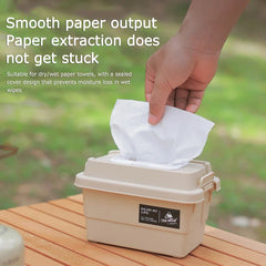 Outdoor Tissue & Storage Box – 1.1L Portable Napkin Holder Organizer for Camping & Picnic