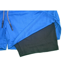 Men’s 2-in-1 Double-Layer Fitness Shorts