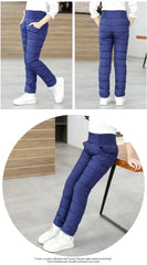 Kids Winter Warm Pants – Cotton-Padded Waterproof Ski Trousers (2–12Y)