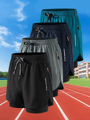 Men’s 2-in-1 Running Shorts – Quick Dry Double Layer Gym Shorts