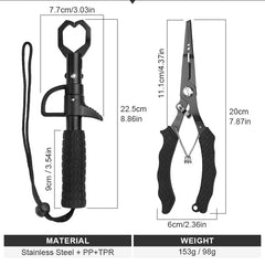 Shawto Aluminum Alloy Fishing Gripper – Professional Lip Grabber & Fish Control Pliers Tool
