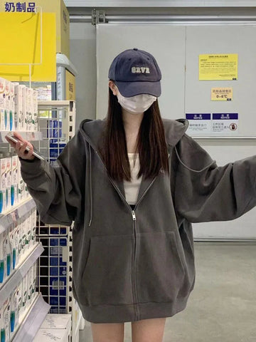Oversized Women’s Hoodie – Autumn Casual Y2K Streetwear