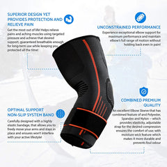 Adjustable Elbow Brace Support – Pain Relief Wrap for Arthritis & Sports Injuries