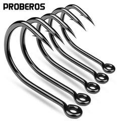10Pcs High Carbon Steel Barbed Fishhooks