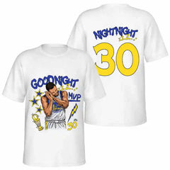 Curry “Goodnight” Basketball T-Shirt – Men’s Summer Sports Training Tee