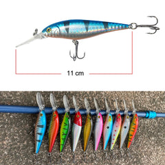 10-Pcs Minnow Hard Fishing Lures