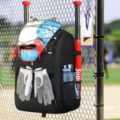 Large Capacity Baseball & Softball Bat Backpack with Shoe Compartment