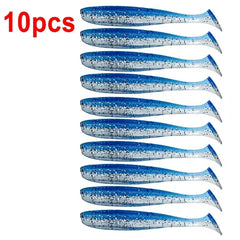 10-Pcs T-Tail Soft Fishing Baits