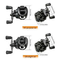 ThunderHawk 7.0:1 Baitcasting Reel – Ultralight, 4.5kg Drag, 5+1 Bearings, Saltwater Ready