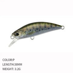 38mm Mini Sinking Minnow Fishing Lure