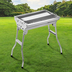 Portable Stainless Steel Foldable Charcoal BBQ Grill – Multi-Function Outdoor Camping & Picnic Barbecue