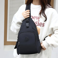 Women’s Korean-Style Nylon Chest Backpack