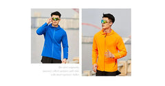 Reflective Quick-Dry Hooded Running Jacket – Lightweight Sun Protection Coat