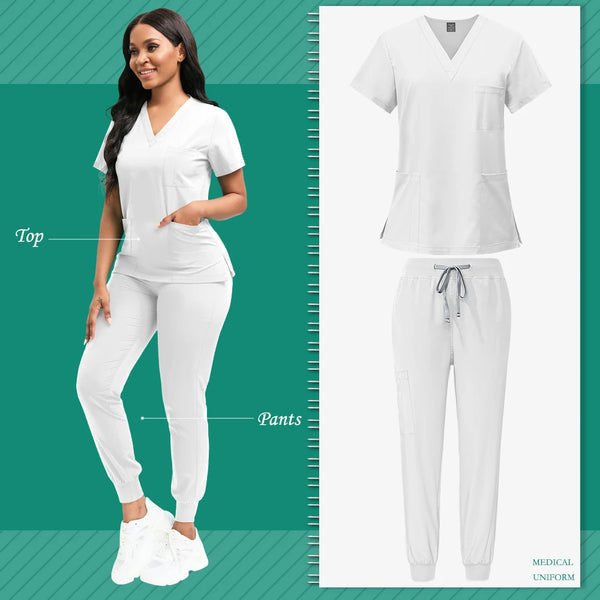 Unisex Medical Scrubs Set – High-Quality SPA, Clinic, and Veterinary Work Uniform