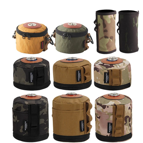 Camping Gas Can Protective Cover – Cotton Linen Anti-Fall Fuel Cylinder Storage Sleeve