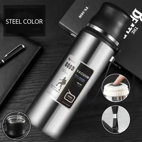 Large-Capacity Stainless Steel Vacuum Thermos Bottle