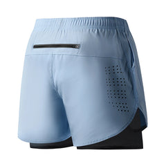Men's Quick-Dry Double Layer Running Shorts