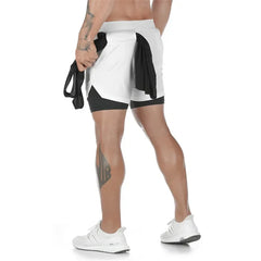 Men’s 2-in-1 Double-Layer Fitness Shorts