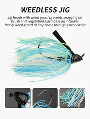 WALK FISH Spinner & Chatter Bait – 7g/10g/14g Weedless Bass Fishing Lure