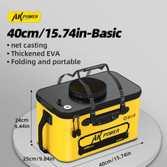 YUZHIYUAN Foldable Fishing Bucket – Portable Large-Capacity EVA Live Fish Container