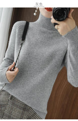 2025 Women’s Turtleneck Knit Sweater – Thick Warm Autumn/Winter Pullover
