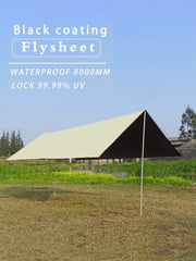 Black Coated Camping Tarp – 99% UV Block Waterproof Sun Shelter Canopy