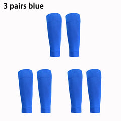 3 Pairs Football Socks with Shin Pad Covers – Men & Women Grip Cutsocks