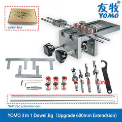 YOMO 3-in-1 Furniture Dowelling & Drill Locator Jig