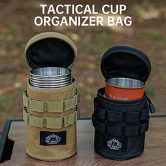 Outdoor Tactical Water Cup Storage Bag – 600D Oxford Cloth Travel Organizer