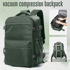 Expandable Vacuum Travel Backpack – Large Capacity Laptop & Business Bag for Men/Wome