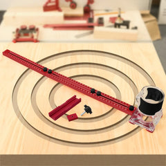 3-in-1 Router Groove & Circle Cutting Jig – Adjustable Aluminum Woodworking Bracket