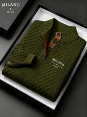 Men’s Stand Collar Knitted Sweater