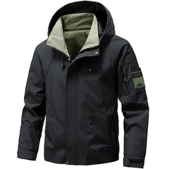 Men’s Waterproof Softshell Hooded Jacket – Outdoor Windbreaker