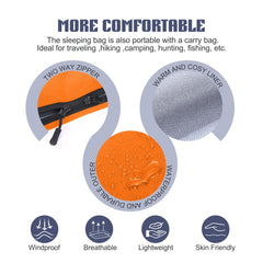 LIXADA Ultralight Envelope Sleeping Bag 190×75cm – Spring/Autumn Outdoor Camping Travel Bag