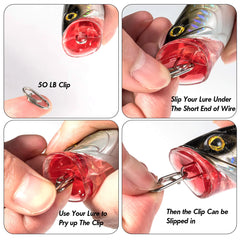 50-Pcs Stainless Steel Fishing Snap Clips