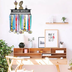 Sports Medal Display Rack – Metal Hanger for Ribbons & Medals