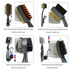 Golf Club Cleaning Brush with Groove Sharpener – Portable Golf Accessory