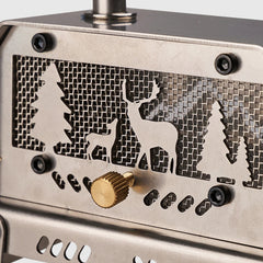 Portable Mini Folding Charcoal Stove – Stainless Steel Outdoor Fire Pit & Wood Burner for Camping