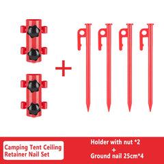 Portable Tent Rod Holder Set – Windproof Canopy Pole Fixing Kit for Camping & Fishing