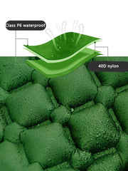 Ultralight Folding Camping Sleeping Pad with Pillow – Inflatable Air Mat for Outdoor Travel, Beach & Hiking