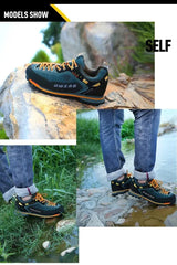 Men’s Waterproof Hiking Shoes – Anti-Collision Outdoor Climbing & Casual Sneakers