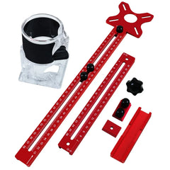 3-in-1 Router Groove & Circle Cutting Jig – Adjustable Aluminum Woodworking Bracket