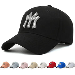 Women’s Rhinestone Baseball Cap – Fashion Casual Sunshade Hat